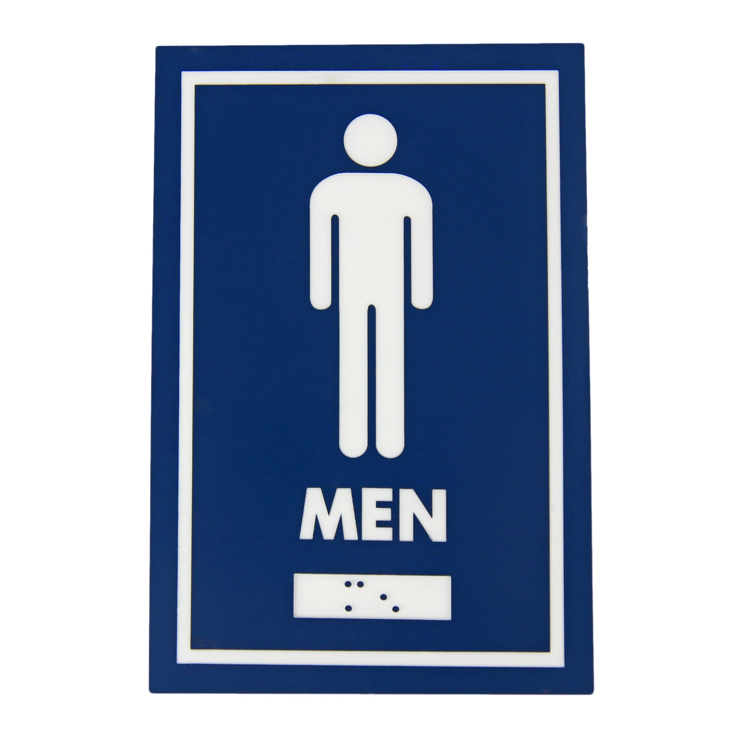 Tennier - Washroom Signage – Male with Braille Emboss