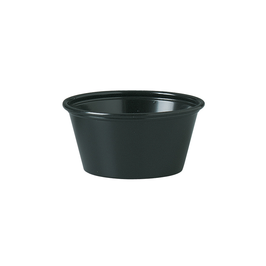 Tennier - 2OZ BLACK PLASTIC PORTION CUP