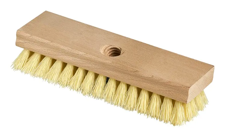 Tennier - Carpet Brush Wood Block Poly Stiff Bristle 8"