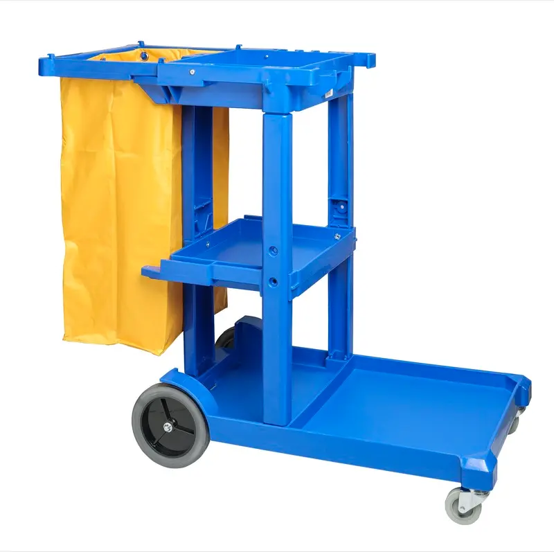 Tennier - Large Janitors Cart with Zippered Bag - Blue