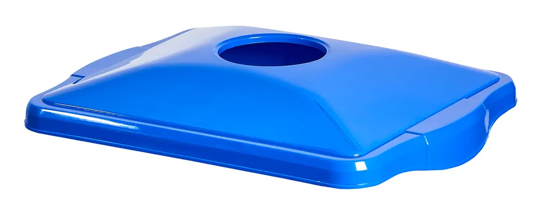 Tennier - 16 & 22 Gallon Curbside Recycle Bin Lid only W/ hole for Bottles and Cans