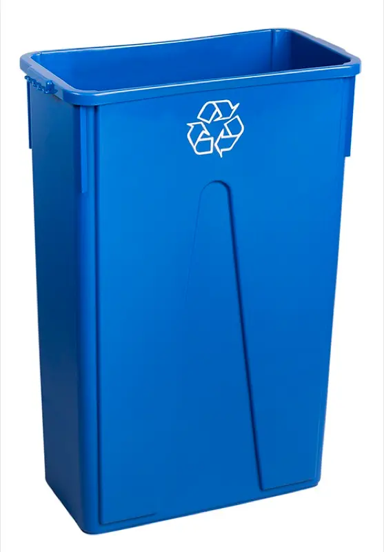 Tennier - Rectangular Slim Garbage Container 23 Gal Blue recycle