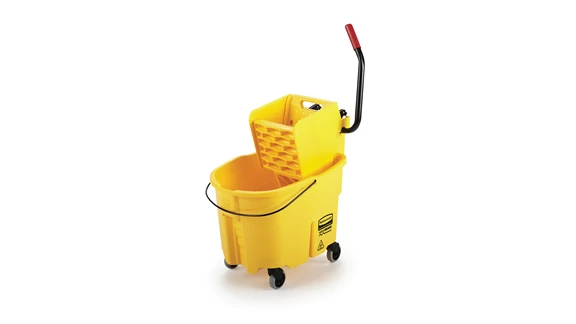 Tennier - WAVEBRAKE 35 Quart Side Press Bucket and Wringer, Yellow