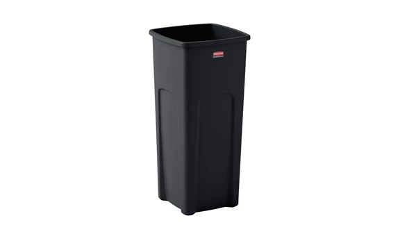 Tennier - 23 Gallon Untouchable® Square Black Receptacle