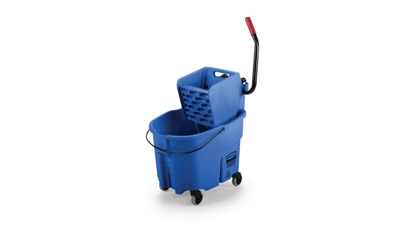 Tennier - WAVEBRAKE 35 Quart Side Press Bucket and Wringer - Blue