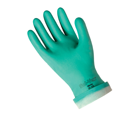 Tennier - SOL-VEX® Nitrile Chemical-Resistant Flock Lined Gloves - Size 10