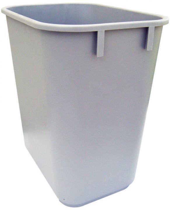 Tennier - 28 1/8 U.S. qt. Medium Plastic Wastebasket, Grey