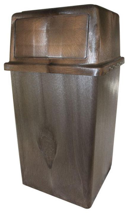 Tennier - 45 US Gallon Vanguard Indoor/Outdoor Receptacle, Brown