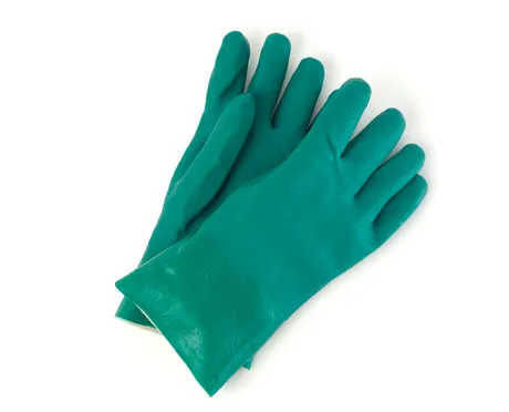 Tennier - 12″ Green Double-Dipped PVC Gloves