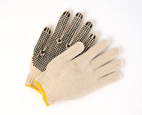 Tennier - Poly/Cotton String Knit Gloves with Palm Dots - Extra Large