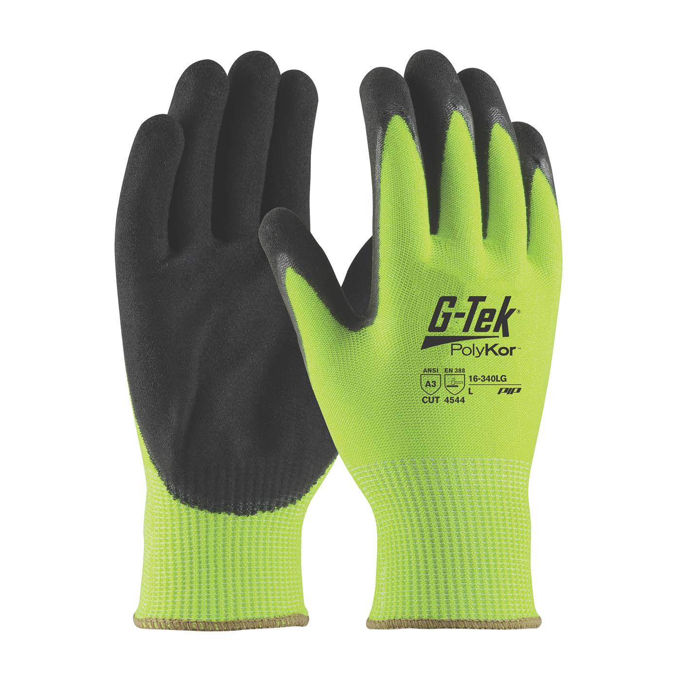 Tennier - G-Tek® PolyKor® Hi-Vis Seamless Knit Blended Glove - Large