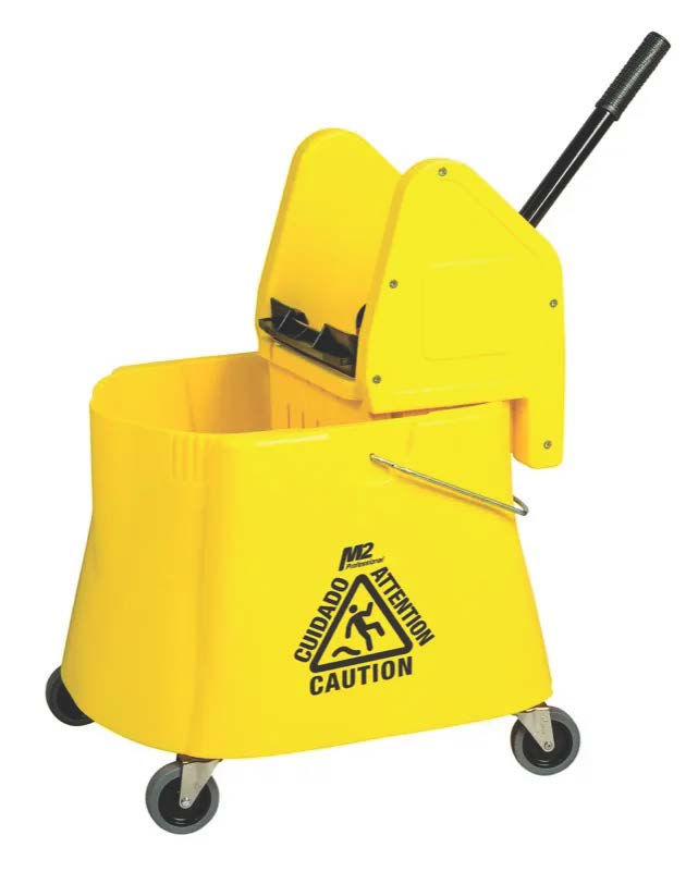 Tennier - 40Qt Elephant Down Press Mop Bucket Combo - Yellow