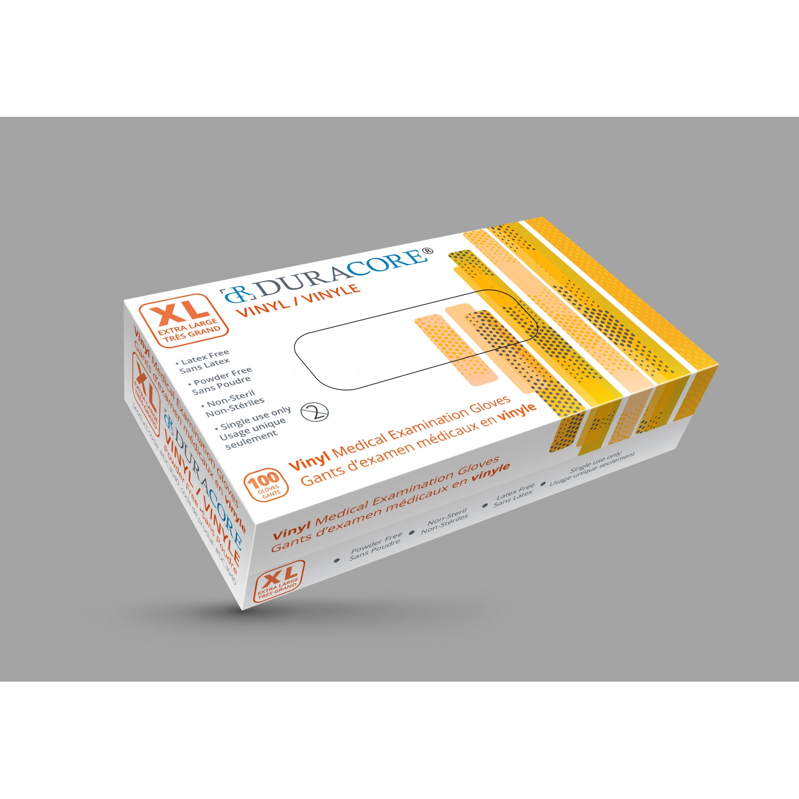 Tennier - Duracore Clear 4.0 mil Vinyl Medical Grade Disposable Gloves DC - Extra Large - Gloves - Disposable