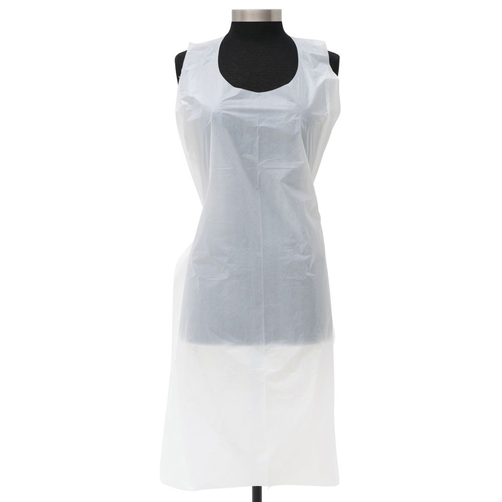 Tennier - White Disposable Poly Apron 35" X 46" (100/PKG)