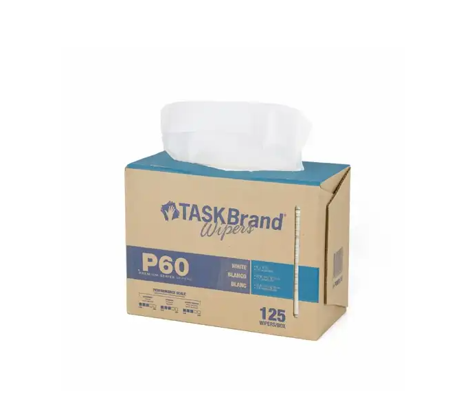 Tennier - 24.25"x 10.75" TaskBrand® P60 Hydrospun, Interfold Wiper (125 wipers/box)