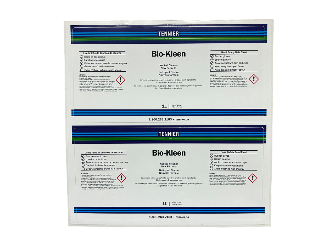 Tennier - Workplace Label - BIO-KLEEN
