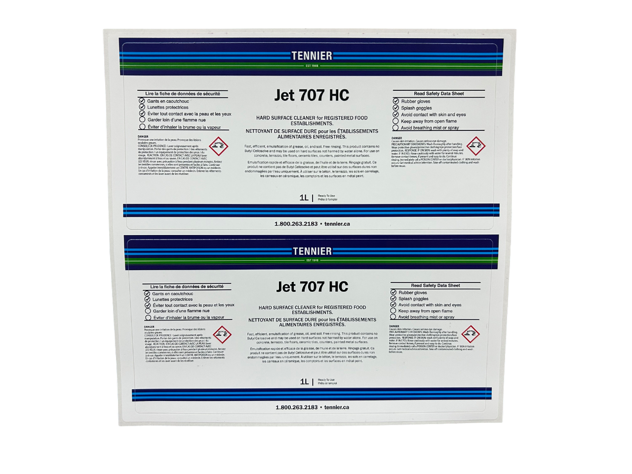 Tennier - Workplace Label- JET 707 HC