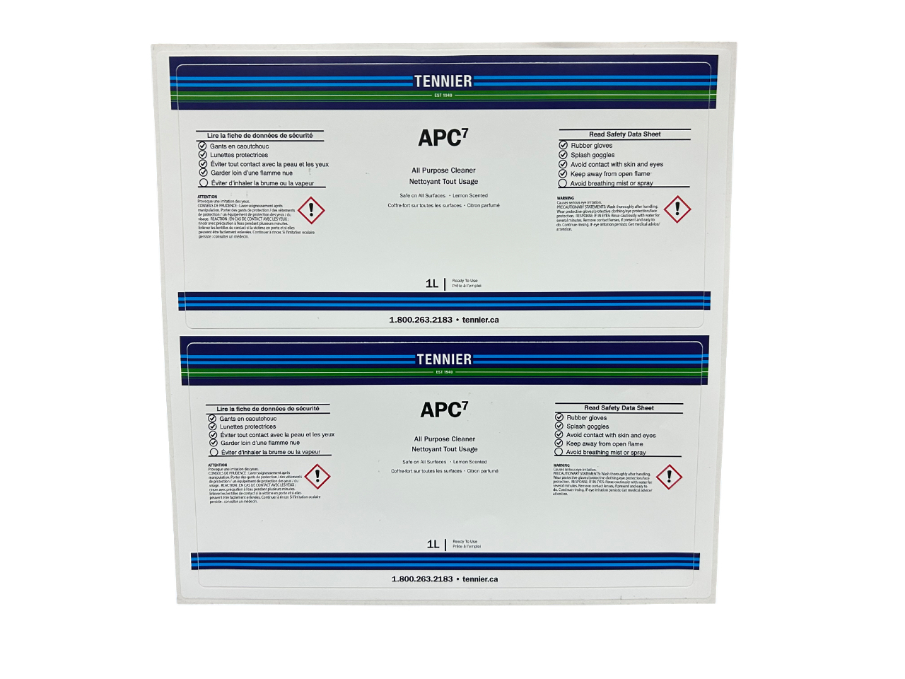 Tennier - Workplace Label- APC7