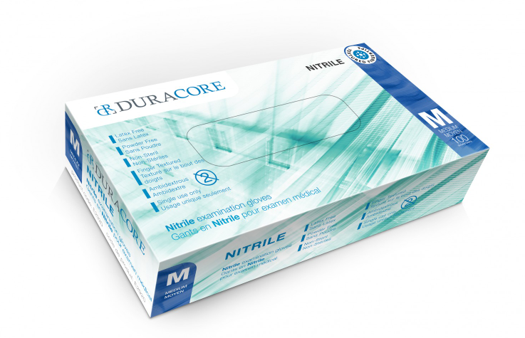 Tennier - Blue Nitrile Disposable Gloves - Medium