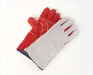 Tennier - Premium Red/Grey Split Leather Welders Gloves