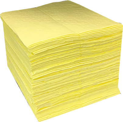 Tennier - 15" x 18" HazMat Single-Ply Medium Weight Sorbent Pads (100 ct)