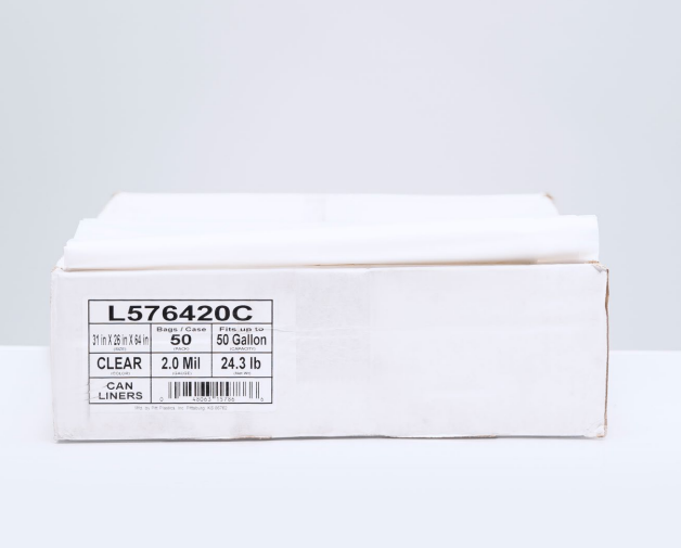 Tennier - 31 x 26 x 64 Curbside Bin Liners Clear Bags  (50/case)